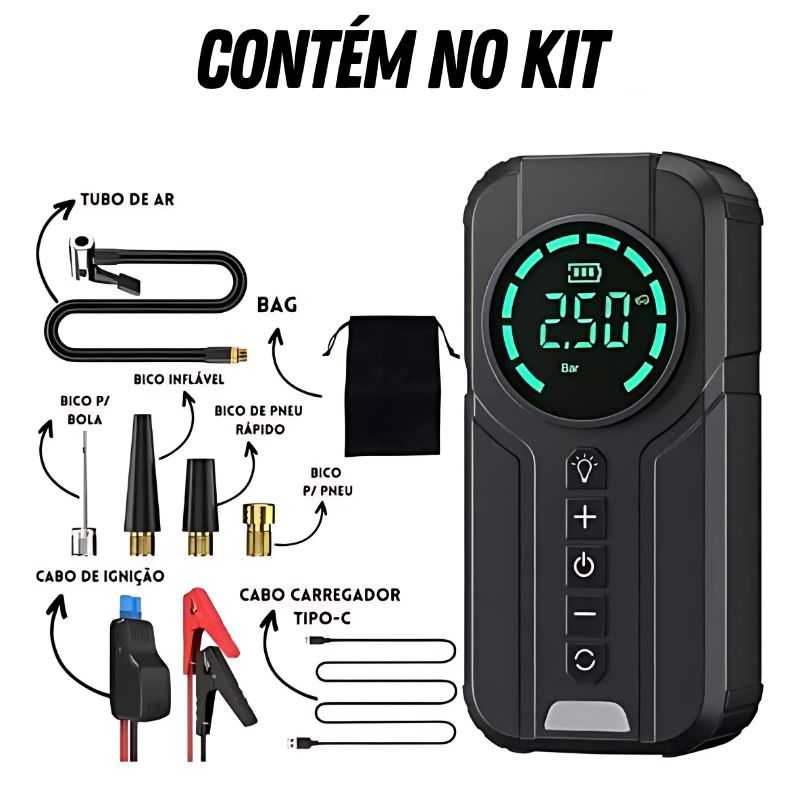 1 x TurboPump™ – Auxiliar de Partida 4 EM 1 NavCar | OFERTA DE LANÇAMENTO | ÚLTIMAS HORAS!