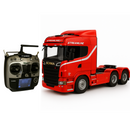 Miniatura Realista de Controle Remoto Caminhão Scania S540 6X4 + Carreta de Brinde (QUEIMA DE ESTOQUE)