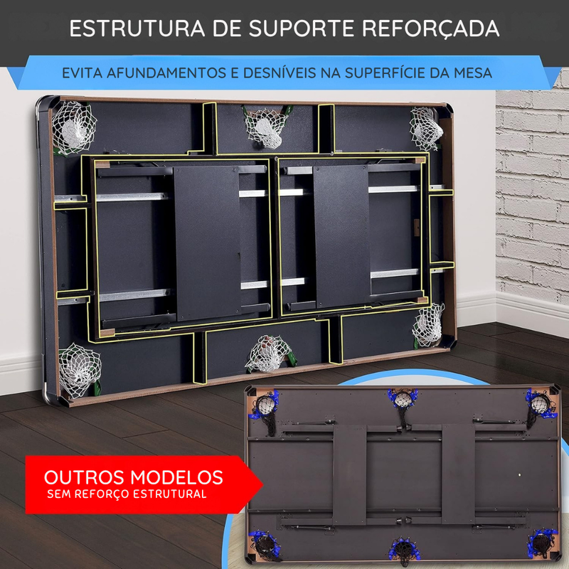 Mesa de Bilhar Dobrável (Aguenta 100kg) – Últimas Peças