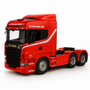 Miniatura Realista de Controle Remoto Caminhão Scania S540 6X4 + Carreta de Brinde (QUEIMA DE ESTOQUE) - BRANCO