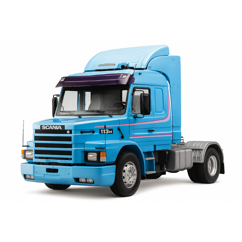 Miniatura Realista de Controle Remoto Caminhão Scania S540 6X4 + Carreta de Brinde (QUEIMA DE ESTOQUE)